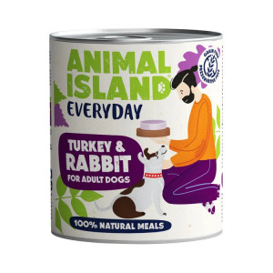 ANIMAL ISLAND Everyday Turkey and rabbit - Nassfutter für Hunde - 800g