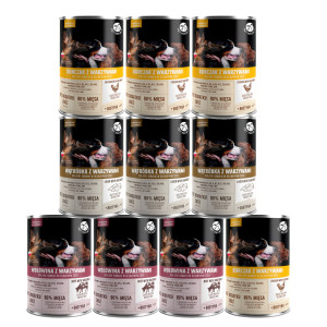 PET REPUBLIC für Hunde großer Rassen Mix Sorten mit Gemüse - Nassfutter für Hunde - 10x1250 g0 g