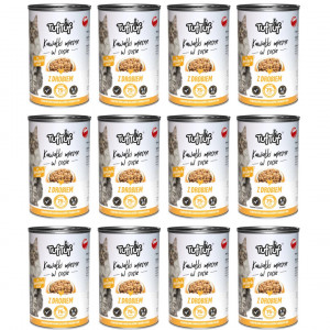 TUF TUF Fleischbällchen in Sauce mit Geflügel - Nassfutter für Katzen - 12x415g