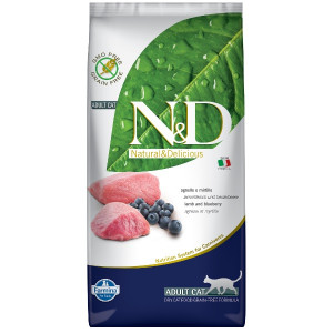 FARMINA N&D Prime Lamb and Blueberry Adult - Trockenfutter für Katzen - 5 kg 