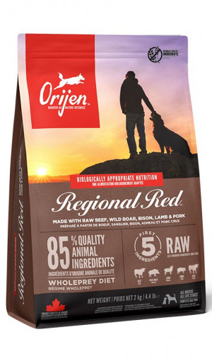 Orijen Regional Red 2 kg Adult Rind, Lamm, Schweinefleisch