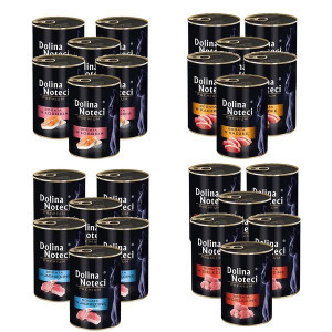 DOLINA NOTECI Premium MIX 4 GESCHMACKSRICHTUNGEN - Nassfutter für Katzen - 24x400g