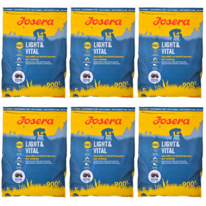 JOSERA Adult Light & Vital - Trockenfutter für Hunde - 6x900g