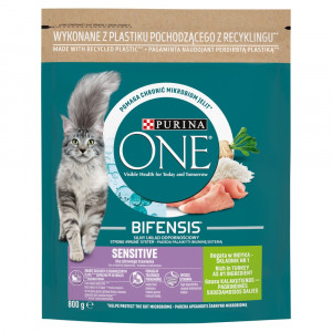 PURINA One Bifensis Adult Sensitive - Trockenfutter für Katzen - 800 g 