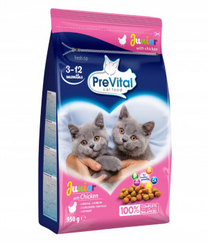 PREVITAL Junior Chicken - trockenfutter für Katzen - 950g