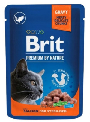 BRIT Premium Cat Salmon Sterilised - Nassfutter für Katzen - 100g 