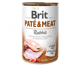 BRIT PATÉ & MEAT mit Kaninchen - Hunde-Nassfutter - Dose - 400g