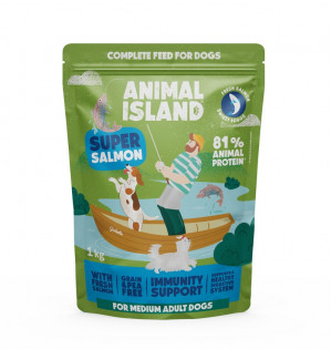 ANIMAL ISLAND Salmon - trockenfutter für Hunde - 1kg