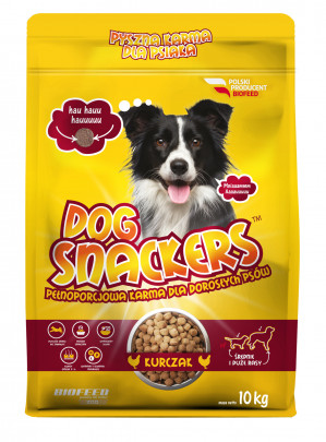 BIOFEED Dog Snackers Adult medium & large Chicken - trockenfutter für Hunde - 10kg