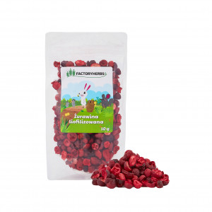 FACTORY HERBS Freeze-dried cranberries - leckerli für Nagetiere und Kaninchen - 10g