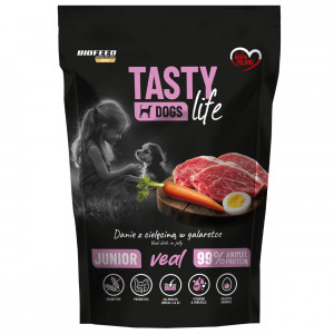 BIOFEED Tasty Dogs Life Junior Veal - Nassfutter für Hunde - 150g