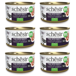 SCHESIR Oceanic Adult Thunfisch mit Dentic - Nassfutter für Katzen - 6x70g