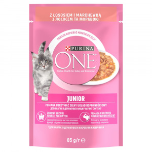 PURINA One Junior Salmon with carrot - nassfutter für Katzen - 85g