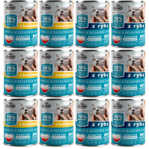 FRENDI Stücke in Soße MIX Geschmacksrichtungen - Nassfutter für Katzen - 12x800g