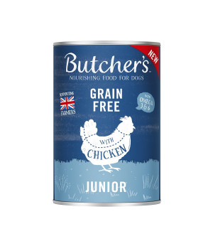 BUTCHER'S Original Junior Huhn Gelee - Nassfutter für Hunde - 400g