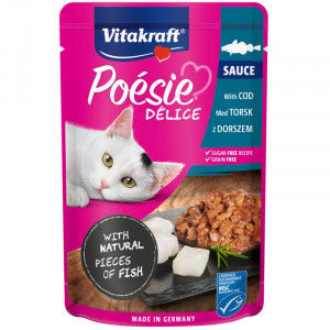 VITAKRAFT POESIE DELICE Kabeljau für Katzen - Nassfutter für Katzen - 85 g