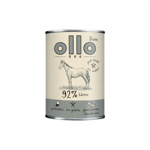 OLLO Pure Pferd - Nassfutter für Hunde - 400g