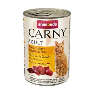 ANIMONDA Carny Adult Beef, chicken and duck hearts - nassfutter für Katzen - 400g