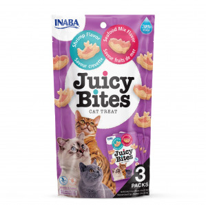 INABA Juicy Bites Shrimp and Seafood - Katze behandeln - 3x11,3 g