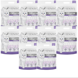 DIAMENTIQ Lavender Silikatstreu, nicht klumpend für Katzen – 10x3,8 l