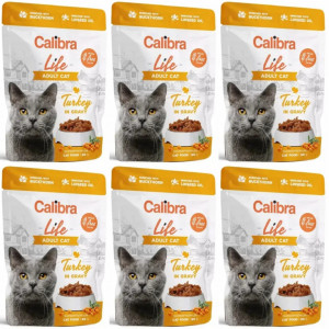 CALIBRA Cat Life Adult Turkey in gravy - Nassfutter für Katzen - 6x85g