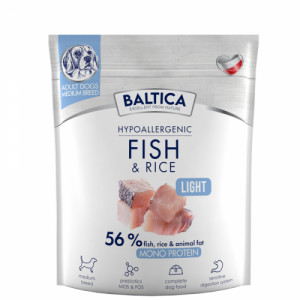 BALTICA Nutraceutic Hypoallergenic Light M Fish with rice - trockenfutter für Hunde - 1kg