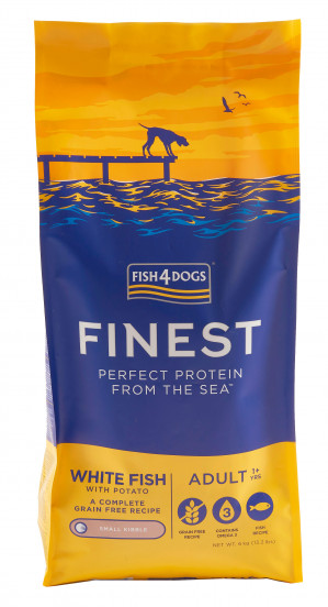 FISH4DOGS Finest Ocean White fish S - trockenfutter für Hunde - 6kg