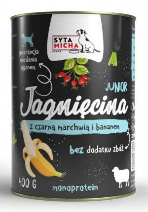 SYTA MICHA Junior Lamb with black carrot and banana - nassfutter für Hunde - 400g