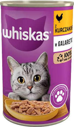 WHISKAS with chicken in jelly - nassfutter für Katzen - 400g