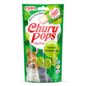 INABA Churu Pops Thunfisch mit Huhn - Katze behandeln - 4x15 g