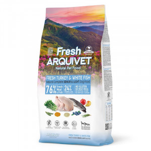 ARQUIVET Fresh Senior & Light Truthahn und Fisch - halbfeuchtes Hundefutter - 10 kg