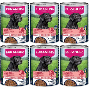 EUKANUBA Life Care Senior Reich an Rind und Kürbis - Nassfutter für Hunde - 6x400g