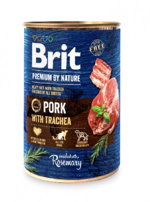 BRIT Premium by Nature Pork with trachea - nassfutter für Hunde - 400g