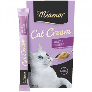 MIAMOR Cat Cream Malt & Cheese - Katze behandeln - 6x15g