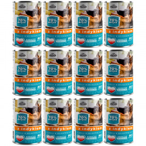 FRENDI mit Pute Stücke in feiner Soße - Nassfutter für Hunde - 12x1250g