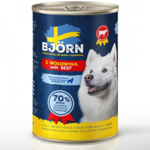 BJORN with beef - Nassfutter für Hunde - 400g