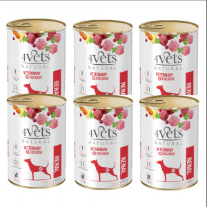4VETS Natural Renal - nassfutter für Hunde - 6x400g
