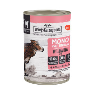 WIEJSKA ZAGRODA Monoprotein Beef - nassfutter für Katzen - 400g