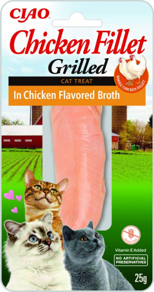 INABA Grilled Chicken Fillet in chicken flavored broth - Katze behandeln - 25 g