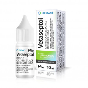  EUROWET Vetaseptol - reinigende tropfen für augen und nase für hunde und katzen - 10 ml