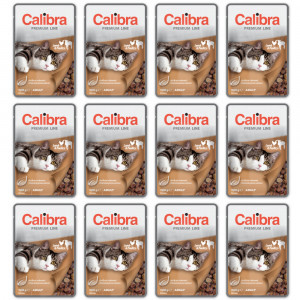 CALIBRA Cat Premium Adult Lamb & Poultry - Nassfutter für Katzen - 12x100g