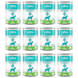 CALIBRA VD Dog Hypoallergenic Kaninchen&Insekten - Nassfutter für Hunde - 12x400g