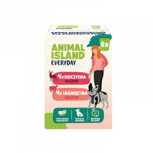 ANIMAL ISLAND Everyday Game and lamb - Nassfutter für Hunde - 8x150g