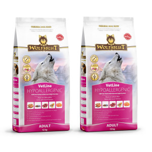 WOLFSBLUT VetLine Hypoallergenic Horse - trockenfutter für Hunde - 2x12kg