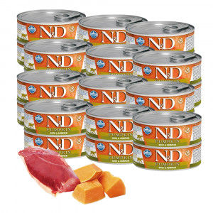 FARMINA N&D Kürbis Ente & Kürbis - Nassfutter für Katzen - 24x70g