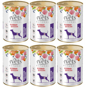 4VETS Natural Gastro Intestinal Dog - Nassfutter für Hunde - 6x400g