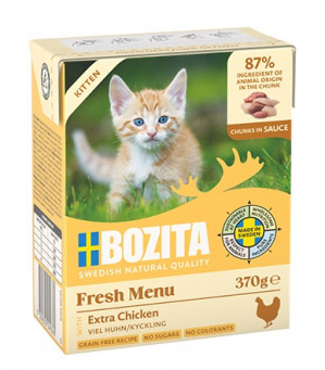 BOZITA Fresh Menu Kitten Chunks in sauce - nassfutter für Katzen - 370g
