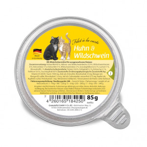 GRANATAPET Filet á la carte Chicken with wild boar - nassfutter für Katzen - 85g