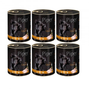 DOLINA NOTECI Piper Animals mit Wachteln - Nassfutter für Hunde - 6x800g