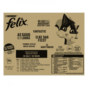 PURINA Felix Fantastic Mix in jelly - nassfutter für Katzen - 120x85g